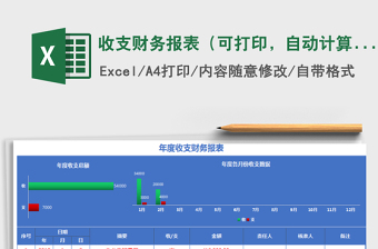 2021年收支財務(wù)報表（可打印，自動計算，分割清晰）