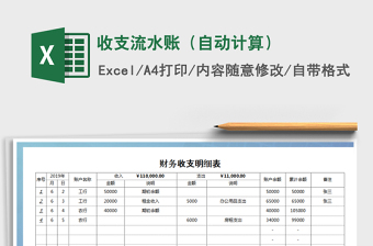 2021年收支流水賬（自動(dòng)計(jì)算）