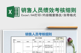 2021年銷售人員績效考核細(xì)則