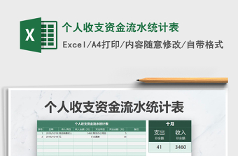 2021年個人收支資金流水統(tǒng)計(jì)表