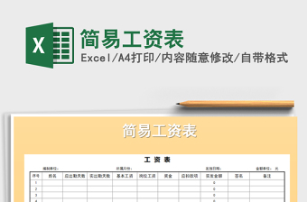 2021年簡易工資表