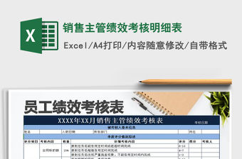 2021年銷售主管績效考核明細(xì)表