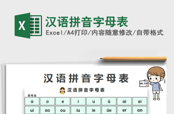 2021年漢語拼音字母表
