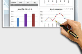 2021年采購支出上半年年中總結統計報告表