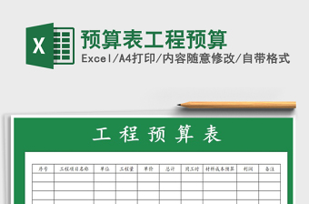 2021年預(yù)算表工程預(yù)算