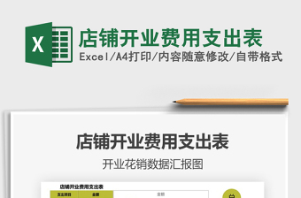 2021年店鋪開業(yè)費用支出表