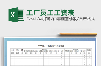 2021年工廠員工工資表