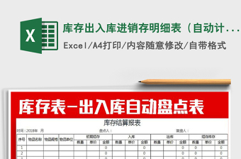 2021年庫存出入庫進(jìn)銷存明細(xì)表（自動計算）
