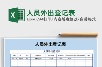 2021年人員外出登記表