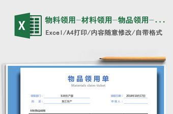 2021物料领用管理流程说明表