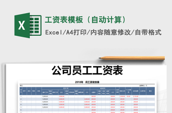 2021年工資表模板（自動(dòng)計(jì)算）