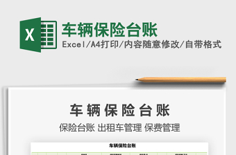 2021年車(chē)輛保險(xiǎn)臺(tái)賬