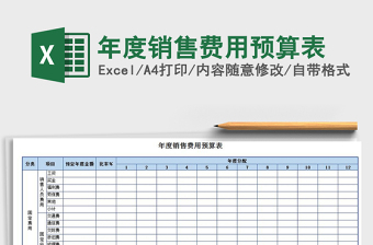 2022销 售 费 用 预 算 表