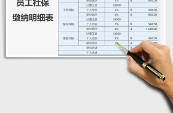 2021年員工社保繳納明細(xì)表