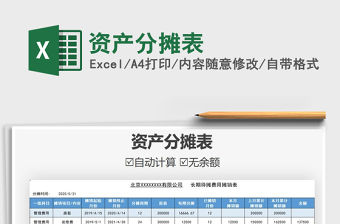 2021年資產分攤表