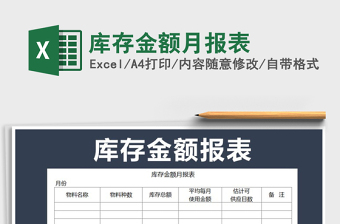2021年庫存金額月報表