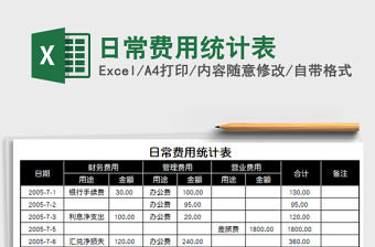 2021年日常費用統(tǒng)計表