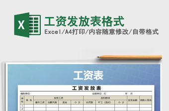 2021年工資發(fā)放表格式