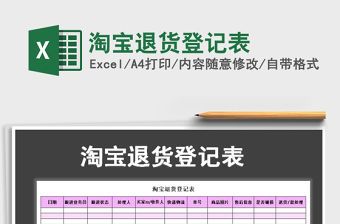 2021年淘寶退貨登記表