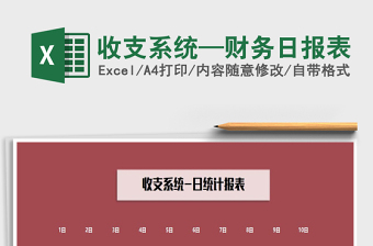 2021年收支系統(tǒng)—財(cái)務(wù)日?qǐng)?bào)表