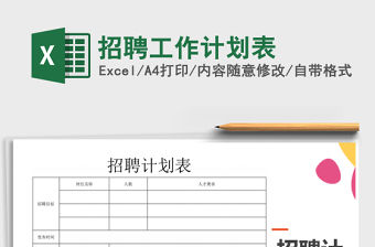 2021年招聘工作計劃表