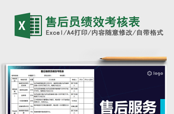 2021年售后員績效考核表