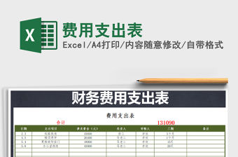2021年費(fèi)用支出表