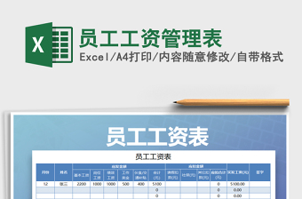 2021年員工工資管理表