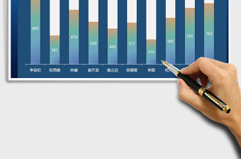 2021年柱形圖堆疊比例圖表模板免費下載