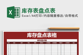 2021年庫(kù)存表盤點(diǎn)表