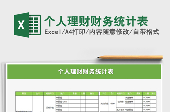 2021年個(gè)人理財(cái)財(cái)務(wù)統(tǒng)計(jì)表