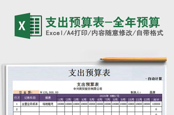 2021年支出預算表-全年預算免費下載