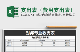 2021年支出表（費(fèi)用支出表）
