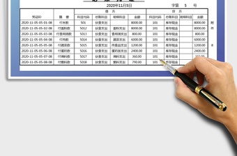 2021年记账凭证输入模板