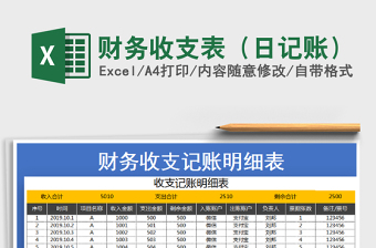 2021年財(cái)務(wù)收支表（日記賬）