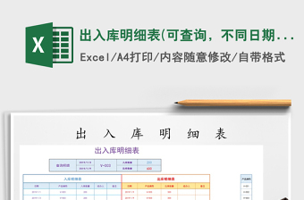 2021年出入庫明細(xì)表(可查詢，不同日期區(qū)分)