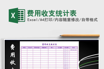 2021年費(fèi)用收支統(tǒng)計(jì)表