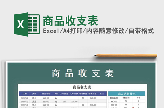 2021年商品收支表