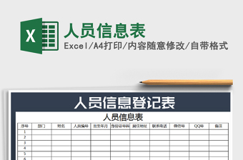 2021年人員信息表