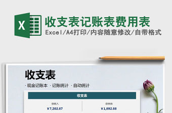 2021年收支表記賬表費(fèi)用表