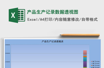 2021年产品生产记录数据透视图免费下载