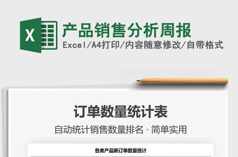 2021年產(chǎn)品銷售分析周報