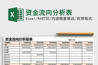 2021年資金流向分析表