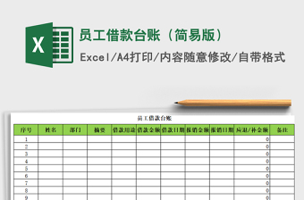 2021年員工借款臺賬（簡易版）