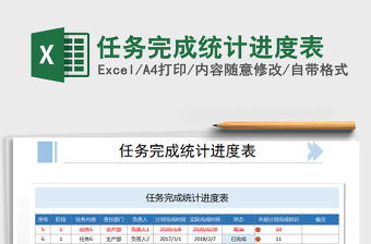 2021年任務完成統(tǒng)計進度表