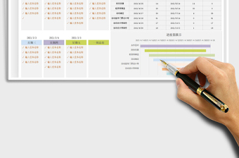 2021年一周工作学习计划表-甘特图