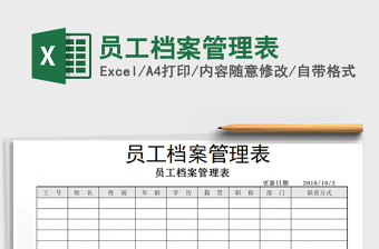 2021年員工檔案管理表