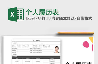 2021年個人履歷表