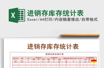 2021年進(jìn)銷存庫存統(tǒng)計表