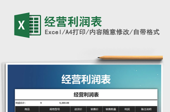 2021年經(jīng)營(yíng)利潤(rùn)表